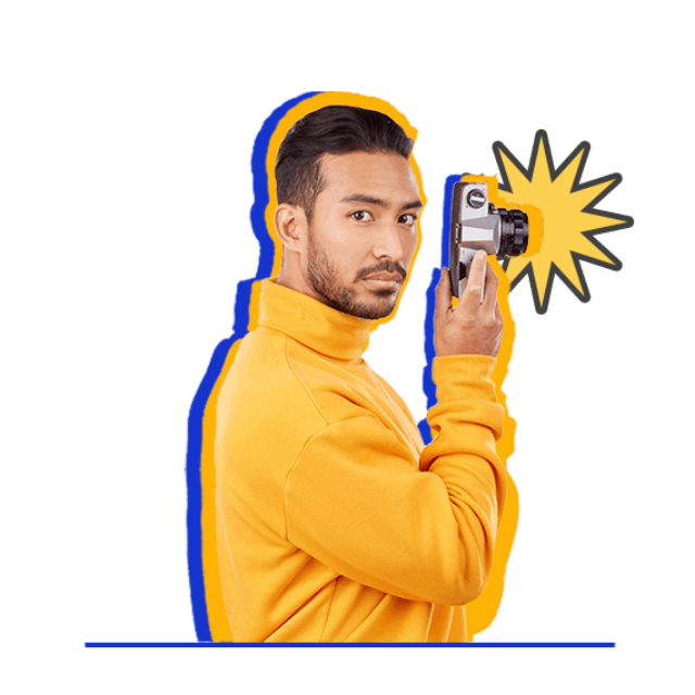 A man with a camera
